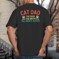 Cat Dad The Man The Myth Cat Lover Kitten Owner Kitty Big And Tall Men's T-Shirt Back Print