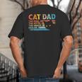 Cat Dad The Man The Myth Snack Dealer Fathers Day Big And Tall Men's T-Shirt Back Print