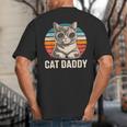Cat Daddy Shirt Men Cat Lover Dad Fathers Day Big And Tall Men's T-Shirt Back Print