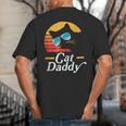 Cat Daddy Vintage 80s Style Cat Retro Sunglasses Distressed Big And Tall Men's T-Shirt Back Print Cat Daddy Vintage 80s Style Cat Retro Sunglasses Distressed Big And Tall Men's T-Shirt Back Print