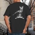 Cat Playing The Clarinet For Cat Lover Cat Mom Cat Dad Big And Tall Men's T-Shirt Back Print