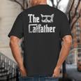 The Catfather Cool Cat Daddy Glasses Big And Tall Men's T-Shirt Back Print