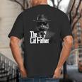 The Catfather Fathersday Best Birthday Cat Dad Big And Tall Men's T-Shirt Back Print