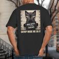 Catnip Made Me Do It Mugshot For Cat Lover Cat Mom Cat Dad Big And Tall Men's T-Shirt Back Print
