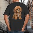 Cavapoo Breed Pet Lover Art Dog For Mom Dad Kids Big And Tall Men's T-Shirt Back Print