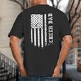 Cheer Dad Cheerleading American Flag Fathers Day Cheerleader Big And Tall Men's T-Shirt Back Print