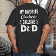 Cheer Dad My Favorite Cheerleader Calls Me Dad Big And Tall Men's T-Shirt Back Print