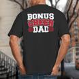 Cheer Stepdad Bonus Cheer Dad Red Big And Tall Men's T-Shirt Back Print