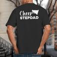 Cheer Stepdad Cheerleading Step Dad Cheerleader Stepfather Big And Tall Men's T-Shirt Back Print