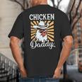 Chicken Daddy Vintage Poultry Farmer Fathers Day Big And Tall Men's T-Shirt Back Print
