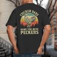 Chicken Dads Have The Best Peckers Vintage Apparel Big And Tall Men's T-Shirt Back Print