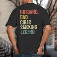 Cigar Lover For Dad Men Vintage Cigar Saying Big And Tall Men's T-Shirt Back Print