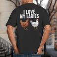 Cool Chicken Art For Men Women Dad Rooster Chicken Farmer Big And Tall Men's T-Shirt Back Print Cool Chicken Art For Men Women Dad Rooster Chicken Farmer Big And Tall Men's T-Shirt Back Print