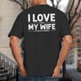 Cool Cornhole Art For Men Dad Love My Wife Husband Corn Hole Small Big And Tall Men's T-Shirt Back Print