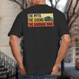 Cool Garbage Man Art For Men Dad Father Garbage Dump Truck Big And Tall Men's T-Shirt Back Print