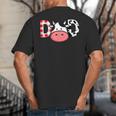 Cow Mom Or Dad Birthday Farm Birthday Party Big And Tall Men's T-Shirt Back Print Cow Mom Or Dad Birthday Farm Birthday Party Big And Tall Men's T-Shirt Back Print