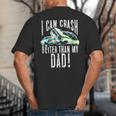 I Can Crash Better Than My Dad Graphic Demo Derby Shirt Big And Tall Men's T-Shirt Back Print