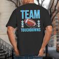 Cute Team Touchdowns Gender Reveal For Mom And Dad Big And Tall Men's T-Shirt Back Print