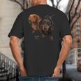 Dachshund Shirt Doxie Mom Dad Love Wiener Dog Puppy Cute Tee Big And Tall Men's T-Shirt Back Print