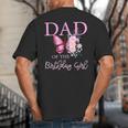 Dad 1st First Birthday Matching Family Butterfly Floral Big And Tall Men's T-Shirt Back Print