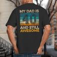 My Dad Is 40 And Still Awesome 40th Birthday Vintage Retro Big And Tall Men's T-Shirt Back Print