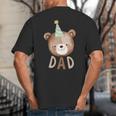 Dad Bear 1st Birthday Beary First Birthday Matching Family Big And Tall Men's T-Shirt Back Print