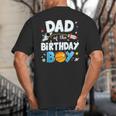 Dad Of The Birthday Boy Astronaut Family Space Planets Big And Tall Men's T-Shirt Back Print