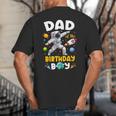 Dad Of The Birthday Boy Astronaut Outer Space Birthday Big And Tall Men's T-Shirt Back Print