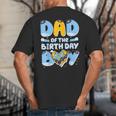 Dad Of The Birthday Boy Blue Dog Family Matching Big And Tall Men's T-Shirt Back Print