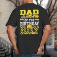 Dad Of The Birthday Boy Construction Truck Big And Tall Men's T-Shirt Back Print