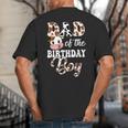Dad Of The Birthday Boy Cow Farm 1St Birthday Boy Big And Tall Men's T-Shirt Back Print