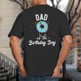 Dad Of The Birthday Boy Donut Theme Party Blue Father Big And Tall Men's T-Shirt Back Print