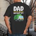 Dad Of The Birthday Boy Garbage Truck Birthday Party Big And Tall Men's T-Shirt Back Print