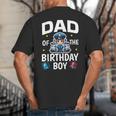 Dad Of The Birthday Boy Police Car Policeman Police Officer Big And Tall Men's T-Shirt Back Print