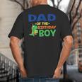 Dad Of The Birthday For Boy Saurus Rex Dinosaur Party Big And Tall Men's T-Shirt Back Print