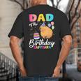 Dad Of The Birthday Capybara Girl Bday Party Family Big And Tall Men's T-Shirt Back Print