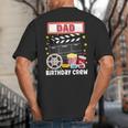 Dad Birthday Crew Movie Night Theme Matching Party Big And Tall Men's T-Shirt Back Print
