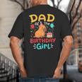 Dad Of The Birthday Girl Kids Cute Capybara Bday Family Big And Tall Men's T-Shirt Back Print