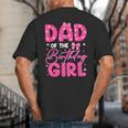 Dad Of The Birthday Girl Pink Bow Birthday Girl Family Big And Tall Men's T-Shirt Back Print