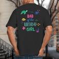 Dad Of The Birthday Girl Under Sea Theme Matching Family Big And Tall Men's T-Shirt Back Print