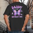 Dad Of The Birthday Girl Tie Dye Butterfly Birthday Family Big And Tall Men's T-Shirt Back Print