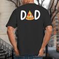 Dad Birthday Pizza 1st Birthday Pizza Family Matching Big And Tall Men's T-Shirt Back Print