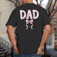 Dad Birthday Squad Matching Coquette Bow Family Party Big And Tall Men's T-Shirt Back Print