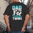 Dad Of The Birthday Twins Celebrate Cute Twin Father Daddy Big And Tall Men's T-Shirt Back Print