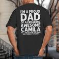 Dad Of CAMILA Father's Day Personalized Name Joke Big And Tall Men's T-Shirt Back Print