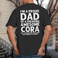 Dad Of CORA Father's Day Personalized Name Joke Big And Tall Men's T-Shirt Back Print