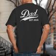 Dad Established 2014 Father's Day Big And Tall Men's T-Shirt Back Print