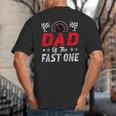 Dad Of The Fast One 1st Birthday Racing Car Family Big And Tall Men's T-Shirt Back Print