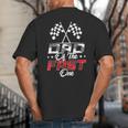 Dad Of The Fast One First Birthday Racing Car Family Big And Tall Men's T-Shirt Back Print Dad Of The Fast One First Birthday Racing Car Family Big And Tall Men's T-Shirt Back Print