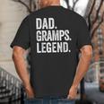 Dad Gramps Legend Vintage Distressed Bold Gramps Graphic Big And Tall Men's T-Shirt Back Print